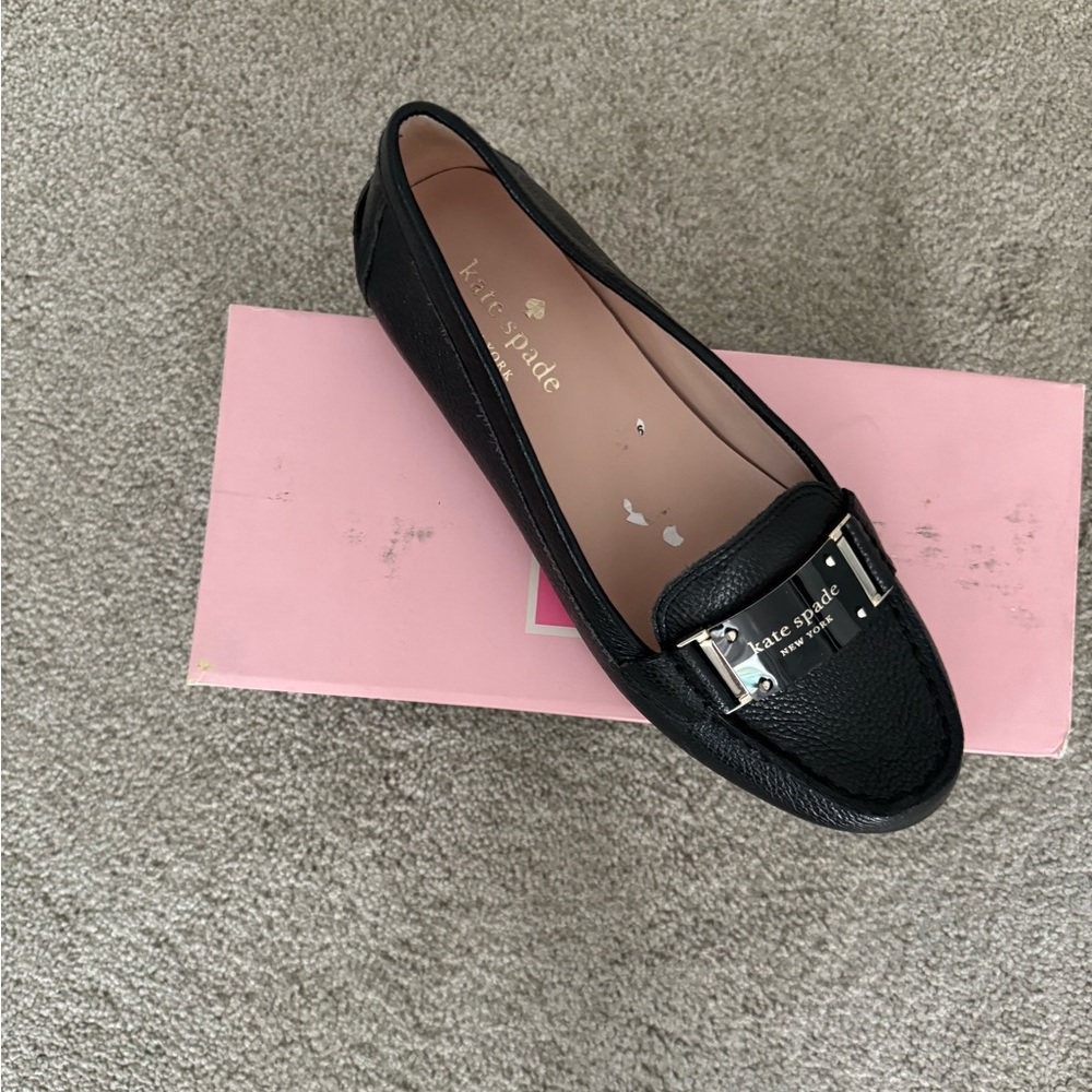 New black Kate Spade loafers